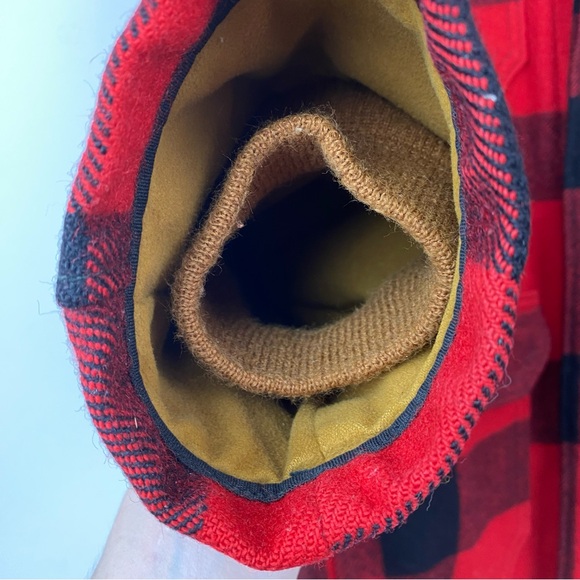 Vintage Western Field size 40 Men’s Red Black Buffalo Plaid Wool Hunting Jacket - Picture 9 of 16